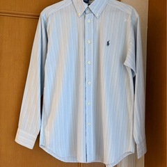 ＊新品＊『ラルフローレン』ストライプ 長袖シャツ M(10-12...