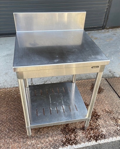 業務用 タニコー サーバー台 コンロ台 作業台 調理台 600×600×810+150 焼き台 厨房 ガス台 厨房機材 厨房機器 バックガード付き 大阪