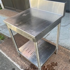 業務用 タニコー サーバー台 コンロ台 作業台 調理台 600×600×810+150 焼き台 厨房 ガス台 厨房機材 厨房機器 バックガード付き 大阪の画像