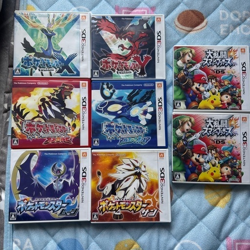 3DSソフト　ポケモン　
3シリーズペア　➕スマブラ2本