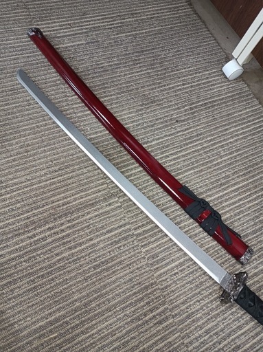 八5054] ワイ・エス・エヌ鑑賞用木製刀長さ約98㎝重量440g (八
