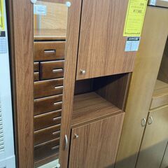 【ジモティ来店特価!!】ミラー付きシューズボックス　ブラウン　J...
