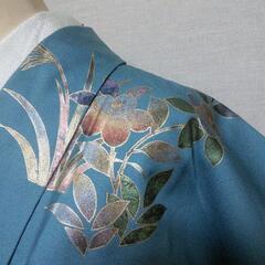 訪問着レンタル¥9,800単品　箔辻が花ディープブルー - 冠婚葬祭