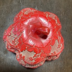 ￼堆朱　南瓜形　蓋物 堆朱南瓜形蓋物