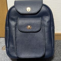 牛皮 ハンドメイド リュックサック ブルー
