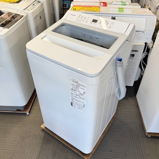 【超美品‼️】パナソニック 2023年製 7.0kg全自動洗濯機 パワフル立体水流 自動槽洗浄 ホワイト♪