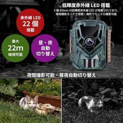 トレイルカメラ 小型 防犯カメラ 野生動物監視カメラ　赤外線カメラ 乾電池式の画像