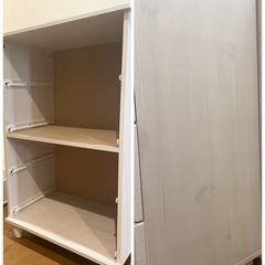 【ニトリ】リビングチェストフローリオ ホワイト タンス 収納　の画像