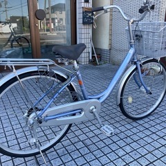 【24インチ自転車】軽量アルミフレーム製❗️美品❗️LEDオートライト付　変速なし　若林自転車　浜大津　SALE中❗️　　の画像