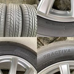 ★155/65R13 軽自動車用 ★アルミホイル ★タイヤの山はかなり有り★ホイルリム部ガリキズ無しの画像