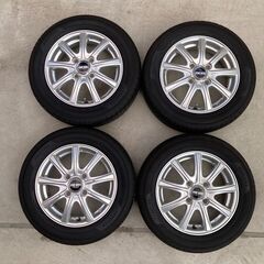 ★155/65R13 軽自動車用 ★アルミホイル ★タイヤの山はかなり有り★ホイルリム部ガリキズ無しの画像
