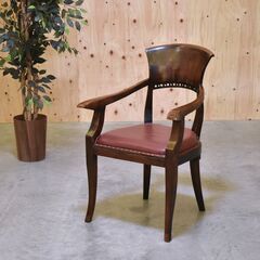 ≪zyt2134ジ≫ エスニック家具 アンティーク調 木製アーム...