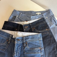 デニムクロップド(丈短め)春夏用ボトム3本
の画像