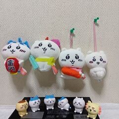 ちいかわハチワレミニぬいぐるみ4個＆ちいかわいろいろミニミニフィ...