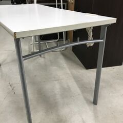 ★ジモティ割引あり★ 平机 デスク ホワイト W(幅)120×D(奥行き)60×H(高さ)70cm ※クリーニング済みの画像