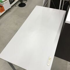 ★ジモティ割引あり★ 平机 デスク ホワイト W(幅)120×D(奥行き)60×H(高さ)70cm ※クリーニング済みの画像