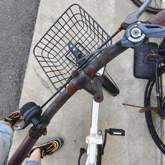 折りたたみ自転車　ギア付き　ミニベロ　カゴ付きの画像
