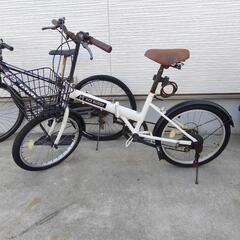 折りたたみ自転車　ギア付き　ミニベロ　カゴ付き