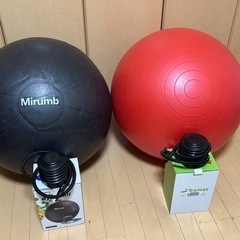 バランスボール2個と空気入れ2個