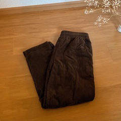 《coen》 コーデュロイ イージーパンツ ブラウン／リラックス感◎キャンプ・部屋着にもの画像