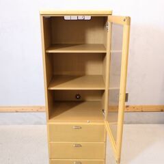 HAMAMOTO(浜本工芸)の3500AVタワーBです。ナラ材を使用した純国産のしっかりとした造りが魅力のキャビネットは和モダンや北欧スタイルなどナチュラルモダンなお部屋におススメです♪の画像