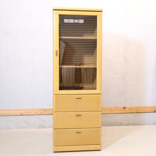 HAMAMOTO(浜本工芸)の3500AVタワーBです。ナラ材を使用した純国産のしっかりとした造りが魅力のキャビネットは和モダンや北欧