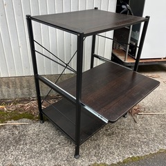 【百光工建】中古　黒の3段オープンシェルフ