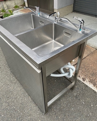 特注品 業務用 1槽シンク 混合水栓 蛇口付き 幅600×奥700×高さ940 特注品 業務用 1槽シンク 混合水栓 蛇口付き 幅600×奥