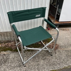 【百光工建】新品1コールマン 折りたたみ式 アウトドアチェア グリーンの画像