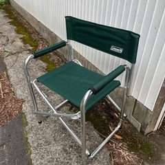 【百光工建】新品1コールマン 折りたたみ式 アウトドアチェア グリーンの画像