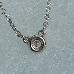 未使用　ティファニー TIFFANY&CO. ダイヤモンド ネックレス 44cm Pt プラチナ　アクセサリーの画像