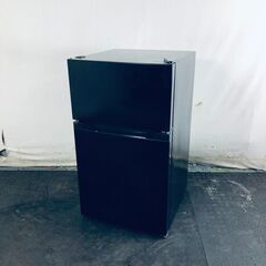 ID:rg220597 オーヤマ 冷蔵庫 一人暮らし 中古 2023年製 2ドア 87L ブラック 直冷式 右開き PRC-B092D-B  【リユース品：状態A】【送料無料】【設置費用無料】