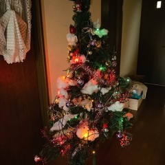 クリスマスツリーと装飾品セット　150cmの画像