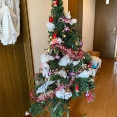 クリスマスツリーと装飾品セット　150cmの画像