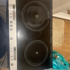 【持ってけドロボー価格】パンパシフィック 2口IHコンロ PPIT-2IH-BK ブラック 20年製  の画像
