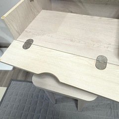 良品 ドレッサー 収納 椅子 机 北欧 ホワイト  の画像