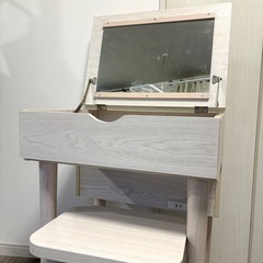 良品 ドレッサー 収納 椅子 机 北欧 ホワイト  の画像