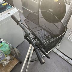 27インチ 自転車 変速なし 鍵付き カゴ ライトあり シンプル シルバー 札幌市手稲区の画像