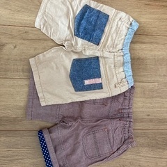 半ズボン2枚セット売り　80cmの画像
