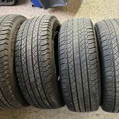 トヨタ純正 150プラド 特別仕様マットブラックエディション 18インチ ミシュラン 265/60R18 4本 バリ山夏タイヤの画像
