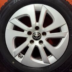 【DUNLOP WM02 195/65R15】スタッドレス【トヨタ 50プリウス 15インチ 6.5J5HPCD100+40】20～21年製　(KTO341)の画像