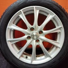 【YOKOHAMA iG70 185/55R16】スタッドレス【Exceeder 16インチ 6J4HPCD100+45】23年製 アクア フィット スイフト ノート等　(KTM383)の画像