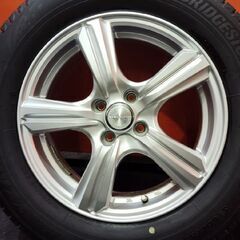 【BS BLIZZAK VRX3 195/65R16】スタッドレス【VIOLENTO 16インチ 5.5J4HPCD100+42】22年製 バリ溝 ライズ ロッキー等　(KTN357)の画像
