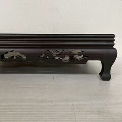 紫檀 木製 飾り台 花台 盆栽台 和テイスト 和室 日本文化 茶道具 時代物 花置台 和風 H130 木彫り 彫刻 美品 状態良好 アンティーク Y1334の画像