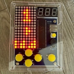 手作りピクセルゲーム機 - レトロな4種のゲーム搭載 の画像