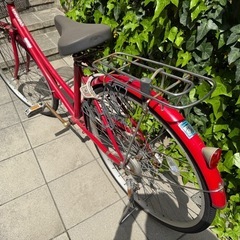 無料　ジャンク　自転車　赤色の画像