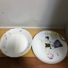 GYP0507 深川製磁　飾り皿　パスタ皿　記念品　昭和レトロ　陶器