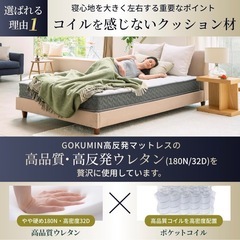 【無料・早い者勝ち】GOKUMIN セミダブルマットレス 美品 引き取り希望 の画像