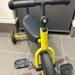 中古　ディーバイクダックスの幼児用折りたたみ三輪車イエロー🟨の画像