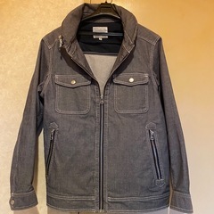 美品ヒッコリーストライプワークデニムジャケットジーンズタケオキクチワールドshopTKパーカーフードマウンテンフィールドコートの画像